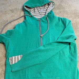 Michele Mae teal half zip hoodie